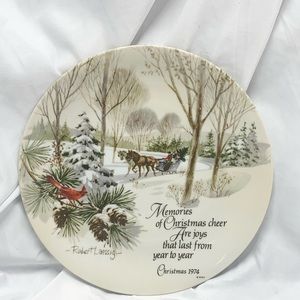 ❄️🔴🦄Winterscene Series by Robert Laessig A.W.S Commemorative Edition Plate.